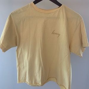 Embroidered brandy Melville honey t-shirt